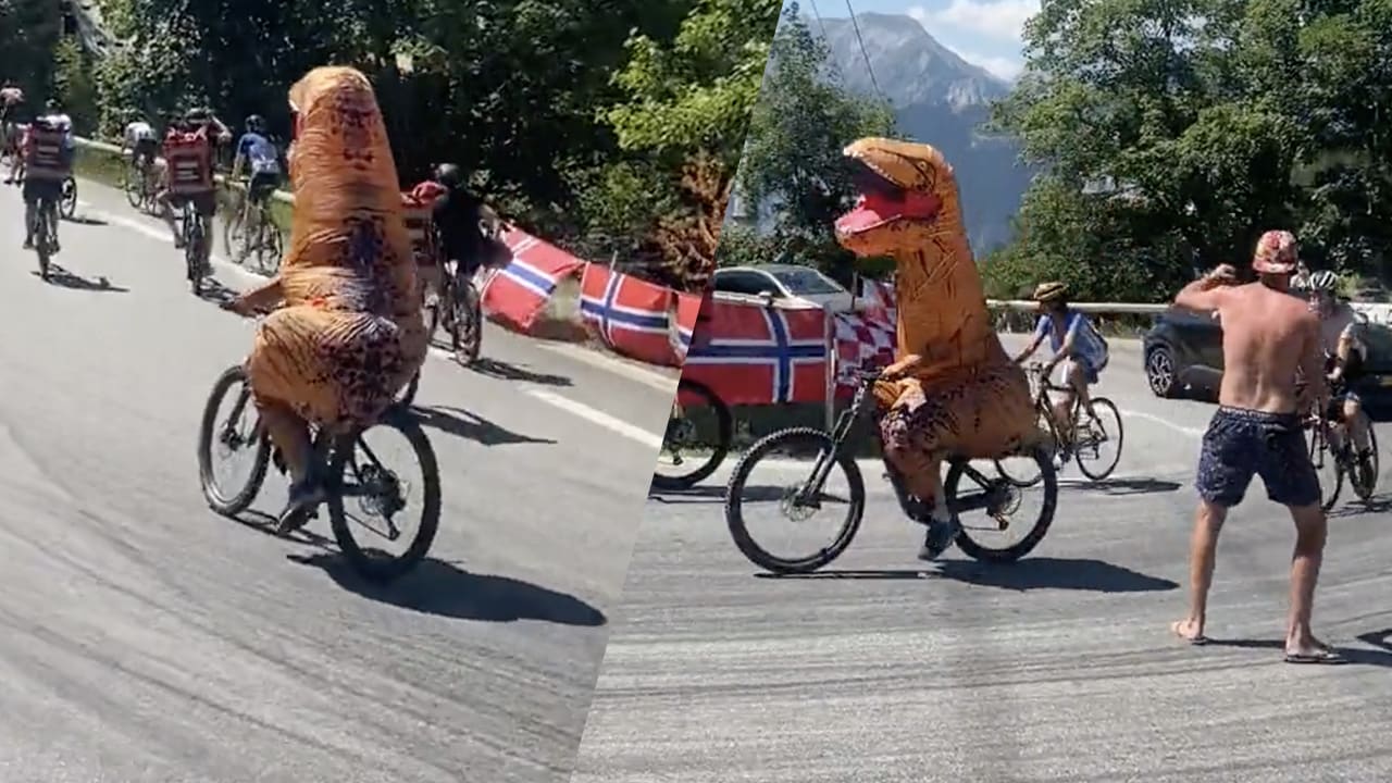 Ondertussen op Alpe d'Huez... 🤣