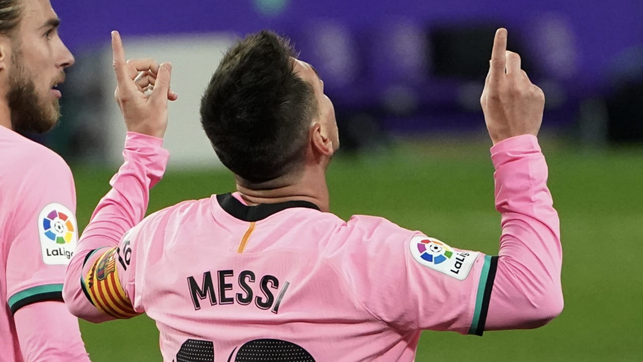 FC Barcelona wint ruim, Messi maakt recorddoelpunt