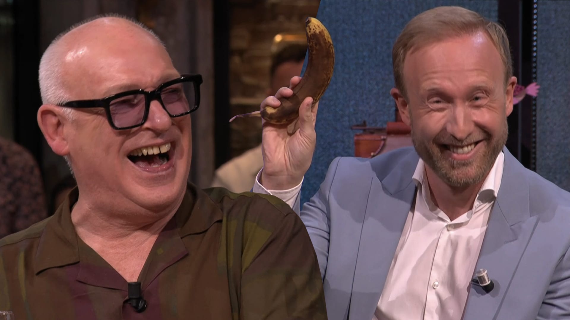 Raymond Mens haalt plots bruine banaan tevoorschijn: 'Waar komt die vandaan?!'
