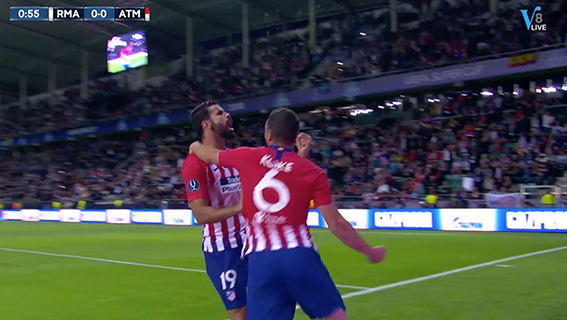 Diego Costa brengt Atlético binnen een minuut op voorsprong!