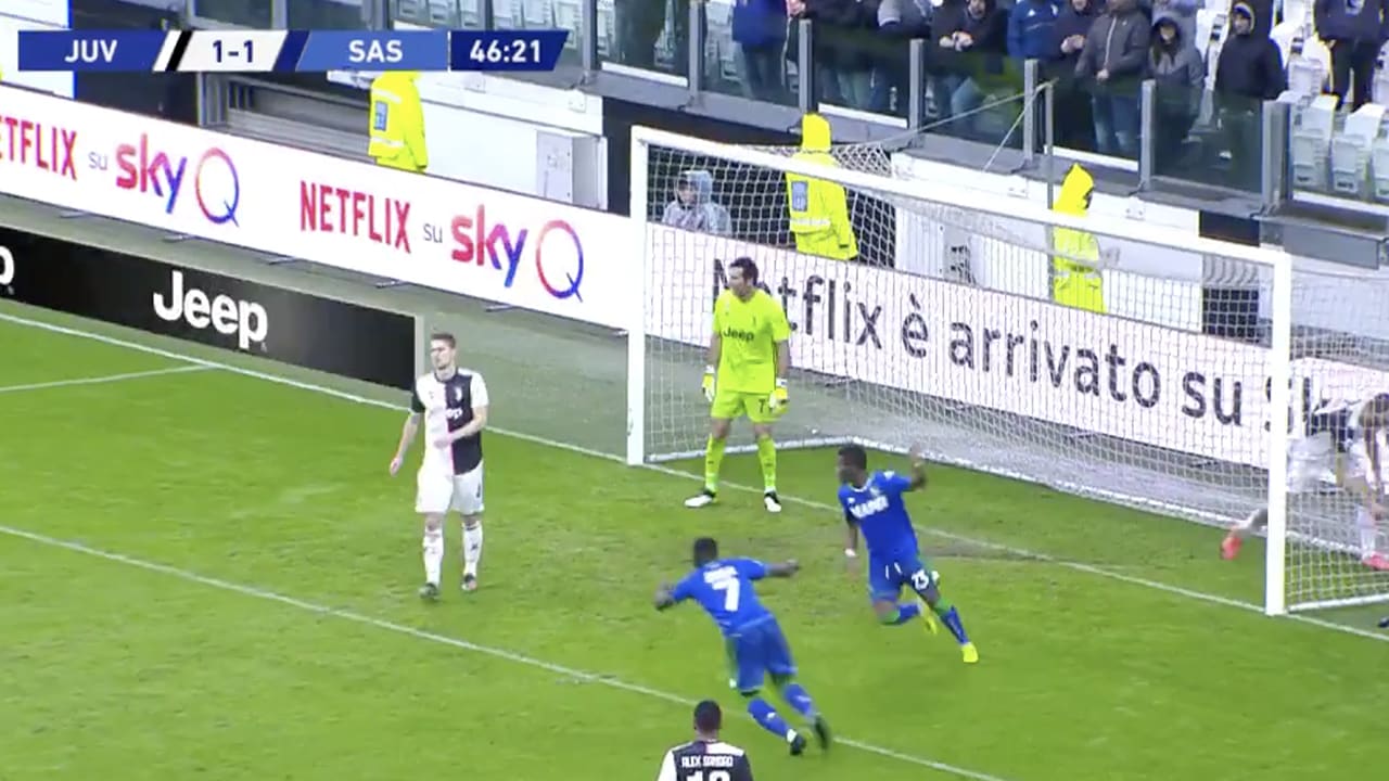 Juventus morst dure punten door geklungel De Ligt en Buffon