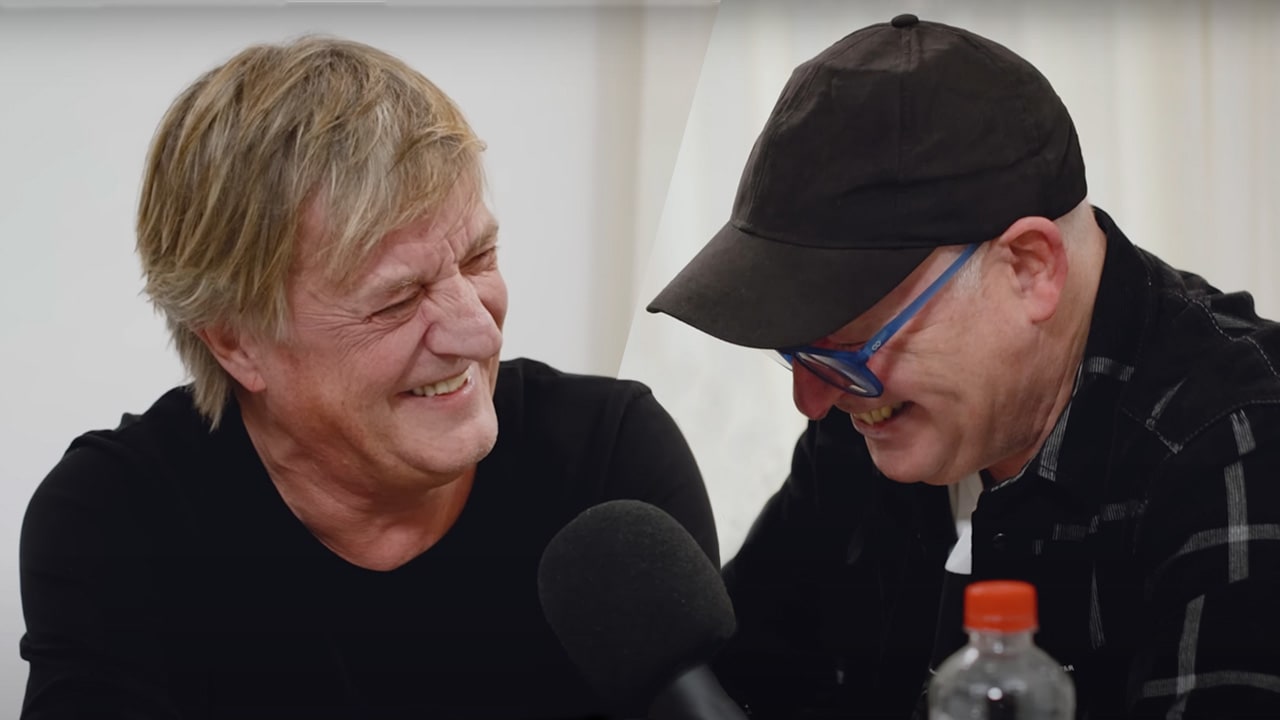 Tranen van het lachen bij Wim, Michel en René tijdens opnames podcast KieftJansenEgmondGijp
