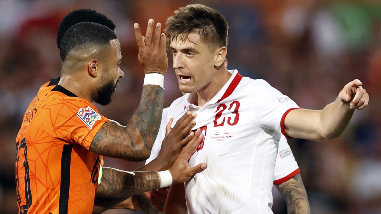 Oranje speelt met 2-2 gelijk tegen Polen; Memphis mist strafschop in slotfase