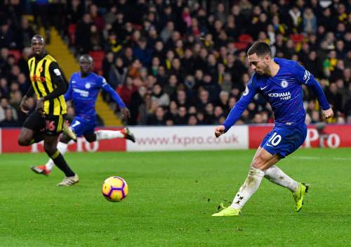 Hazard leidt Chelsea langs Watford