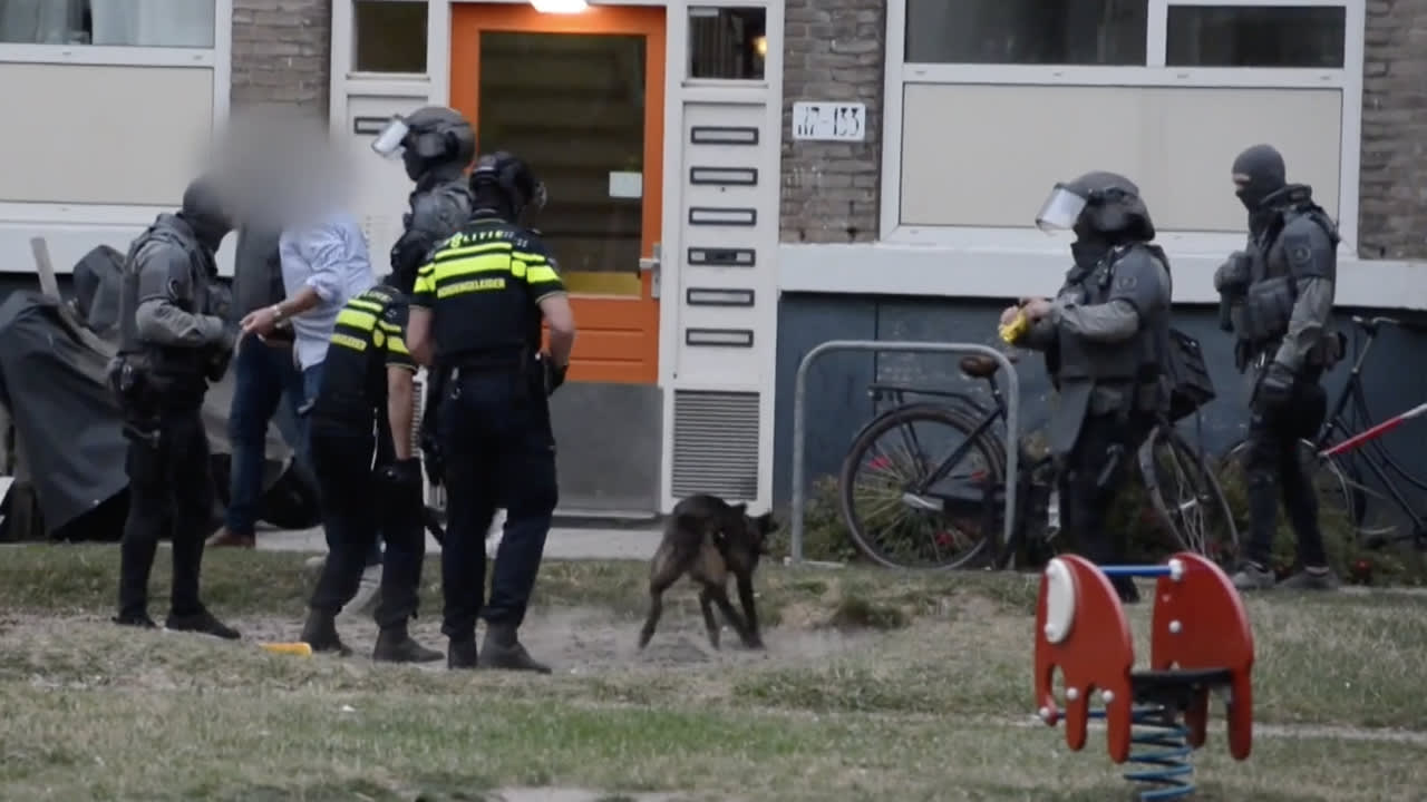 Video: Agent tasert hond bij aanhouding van agressieve man in Den Haag