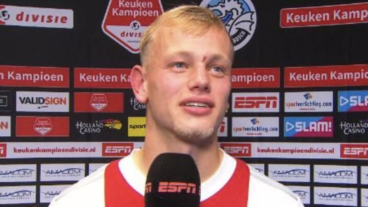 Jong-Ajax speler na bierdouche: 'Zó heftig had ik het niet verwacht'