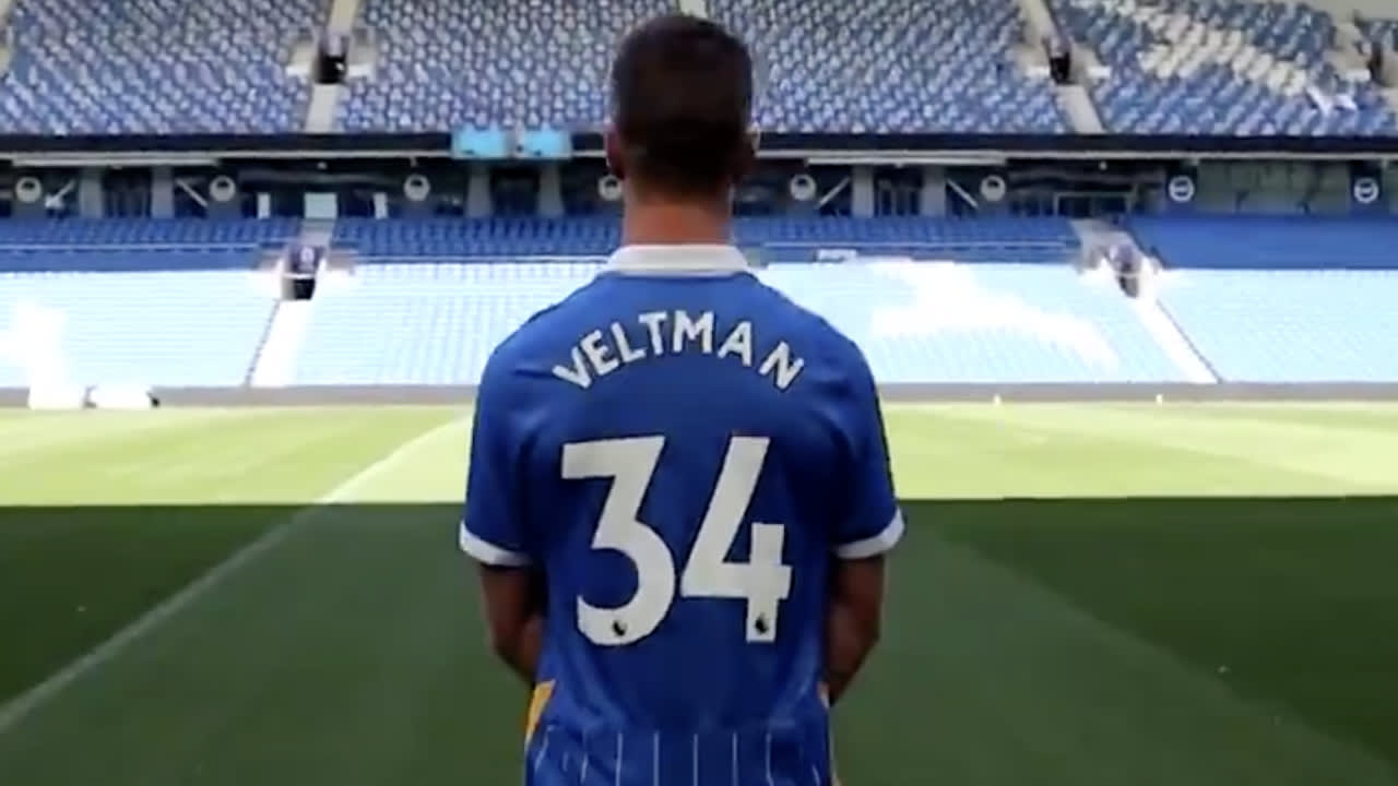 Veltman gaat met rugnummer 34 spelen bij Brighton