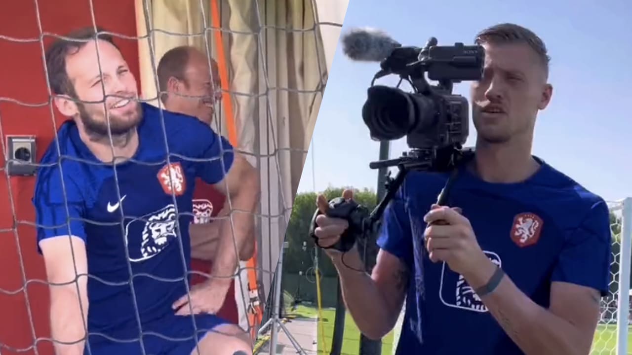 Noppert doet heerlijk verslag van training Oranje: 'Deze heeft ook een lekker baantje!'