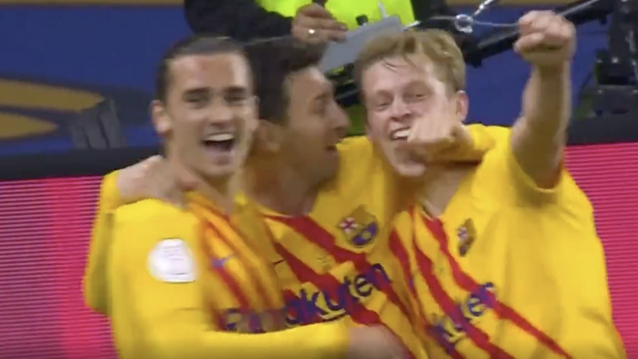 VIDEOGOAL: Frenkie belangrijk voor Barça in bekerfinale met prachtige goal en 2 assists