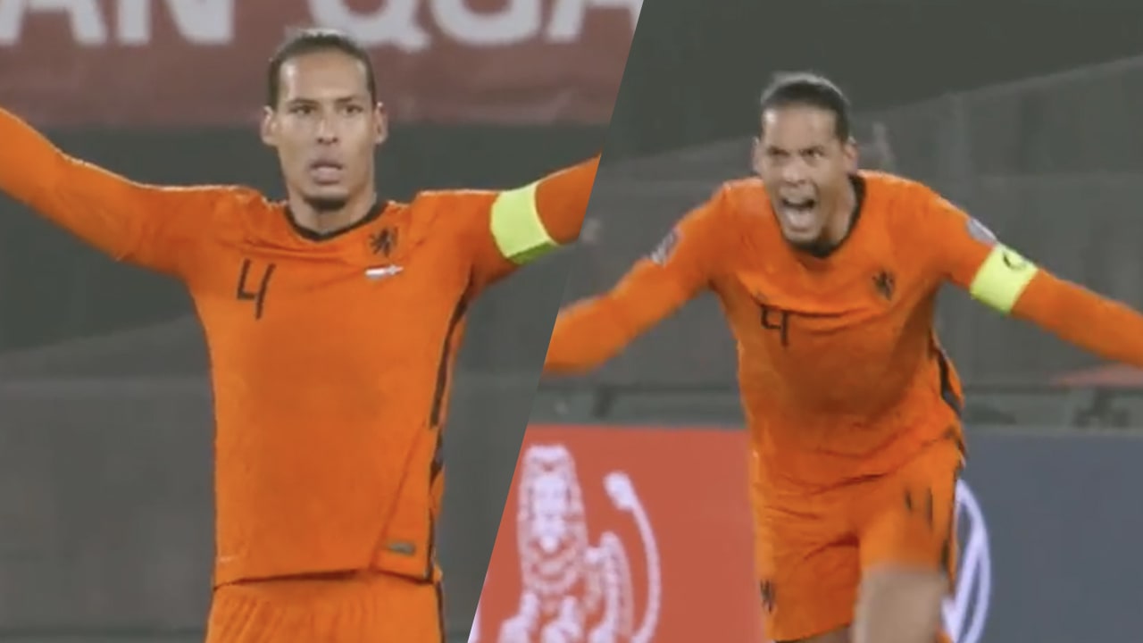 Nieuwe close up-beelden: emoties komen los bij Van Dijk na behalen van WK-ticket