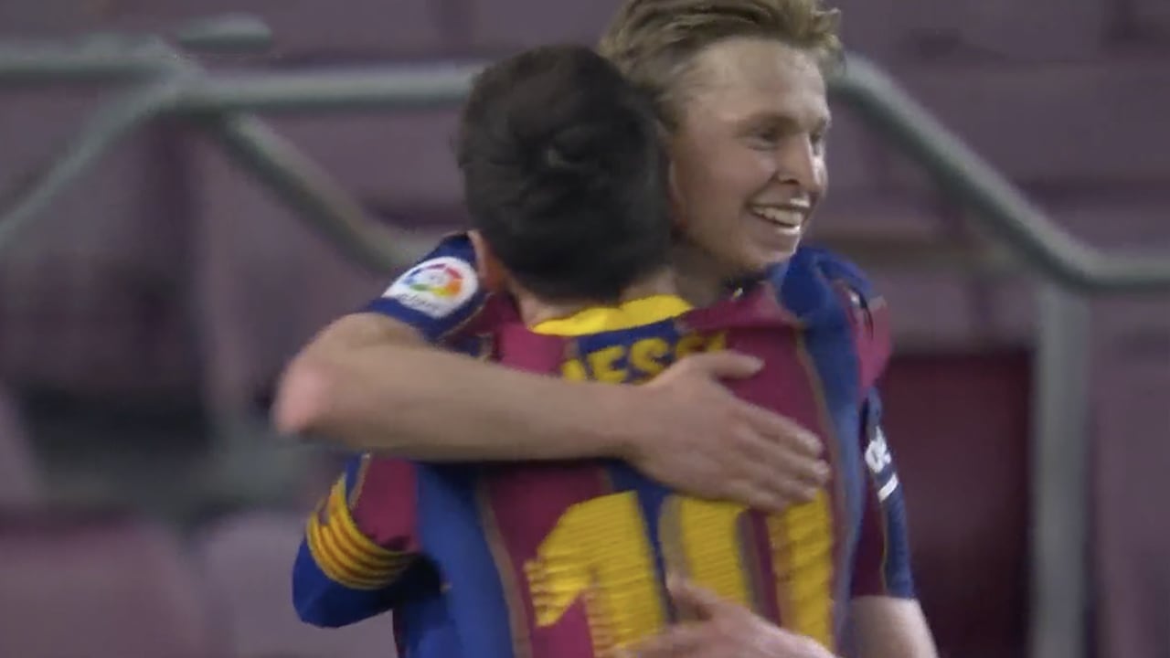 GENIETEN! Lionel Messi rondt af na prachtige solo Frenkie de Jong