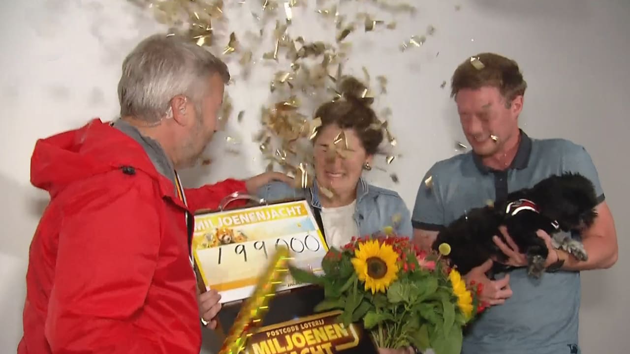 Video: Winston Gerschtanowitz laat confettikanon ontploffen in gezicht van Miljoenenjacht-winnaar