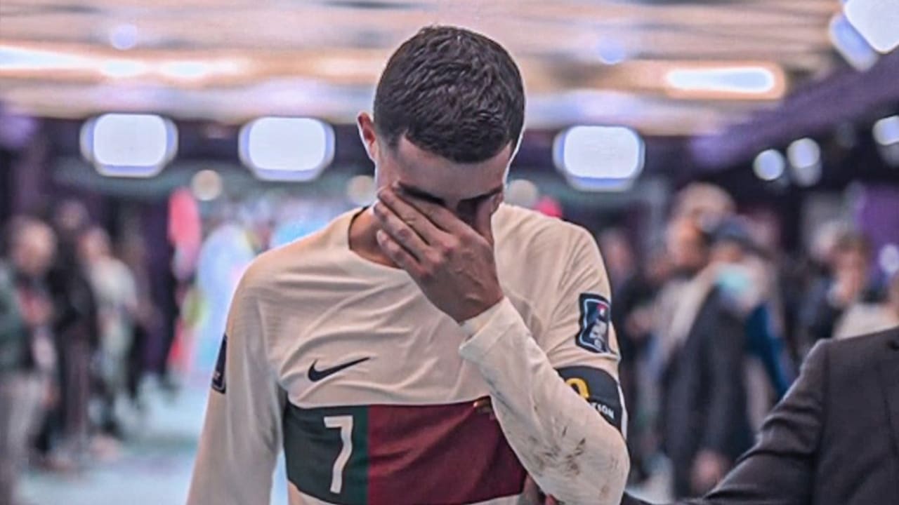 Video: Cristiano Ronaldo in tranen na uitschakeling Portugal op WK 