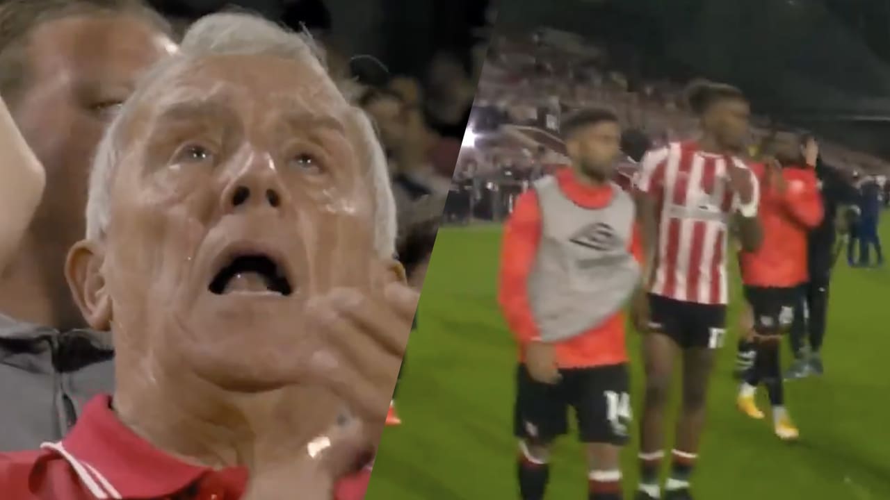 VIDEO: Brentford-fan in tranen na knappe overwinning op Arsenal