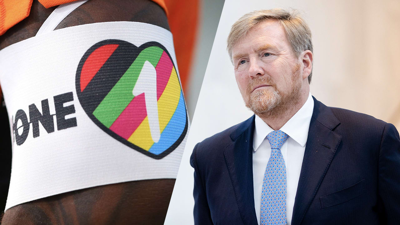 Koning spreekt zich uit over OneLove-actie: 'Daar moet je sporters niet mee belasten'