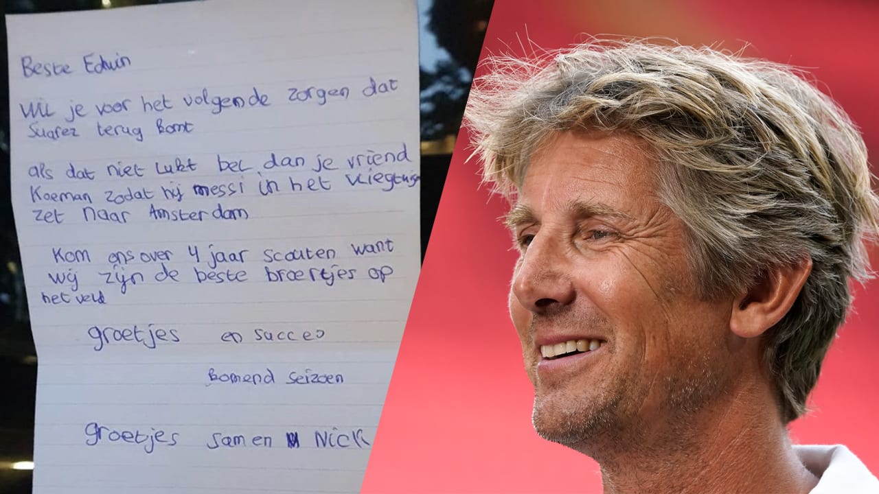 GOUD! Van der Sar vindt briefje op autoruit met transferadvies van kinderen