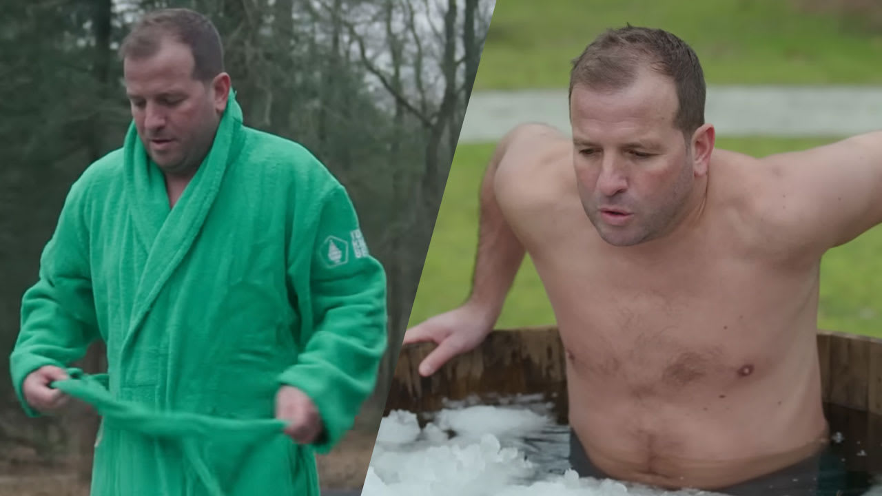 Video: Rafael van der Vaart moet ijsbad nemen: 'Kom op Raf, even relaxed!'