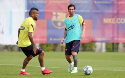 Messi hervat groepstraining Barcelona