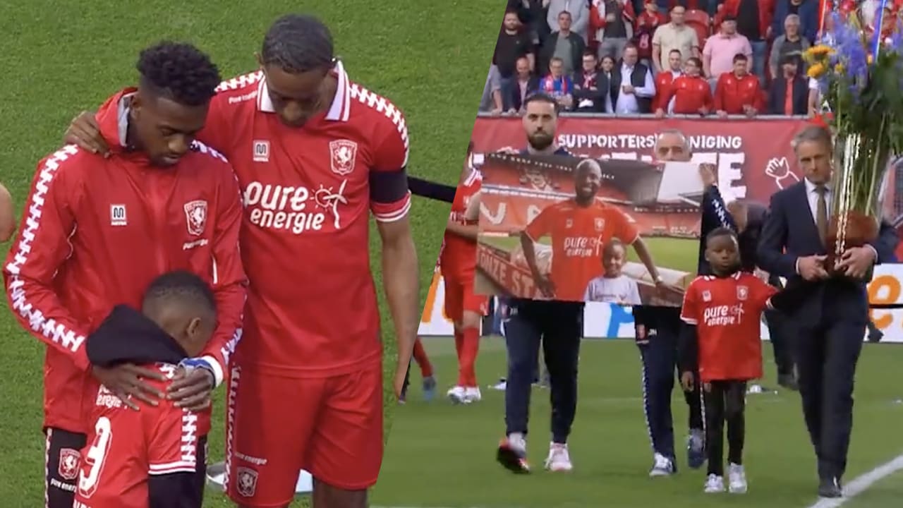 Indrukwekkend eerbetoon aan Jody Lukoki voorafgaand aan FC Twente-FC Groningen