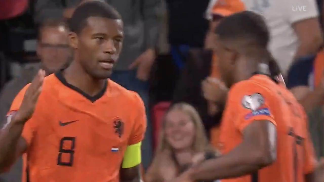 VIDEOGOAL: Oranje dendert door, Wijnaldum rondt goed af na assist Berghuis