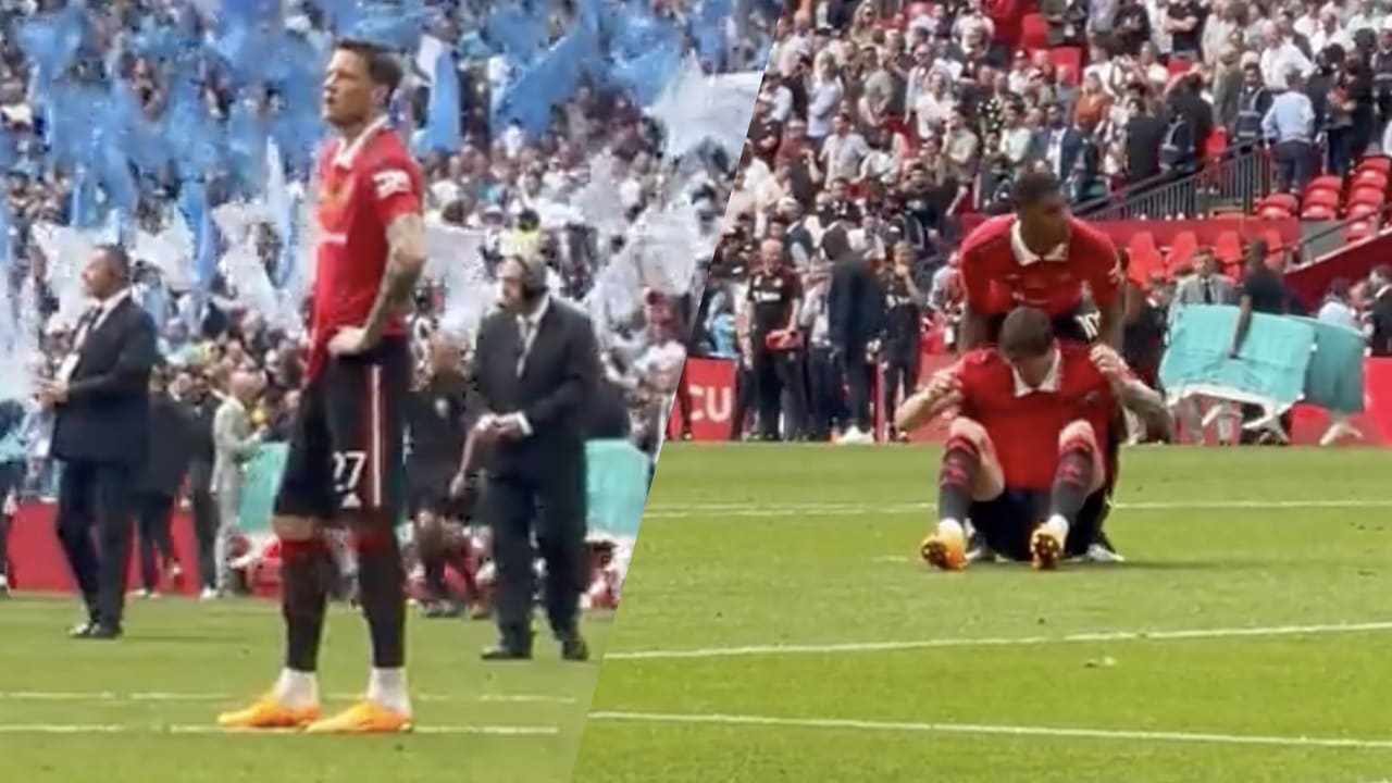 Video: Weghorst zichtbaar aangeslagen na verloren bekerfinale tegen Manchester City