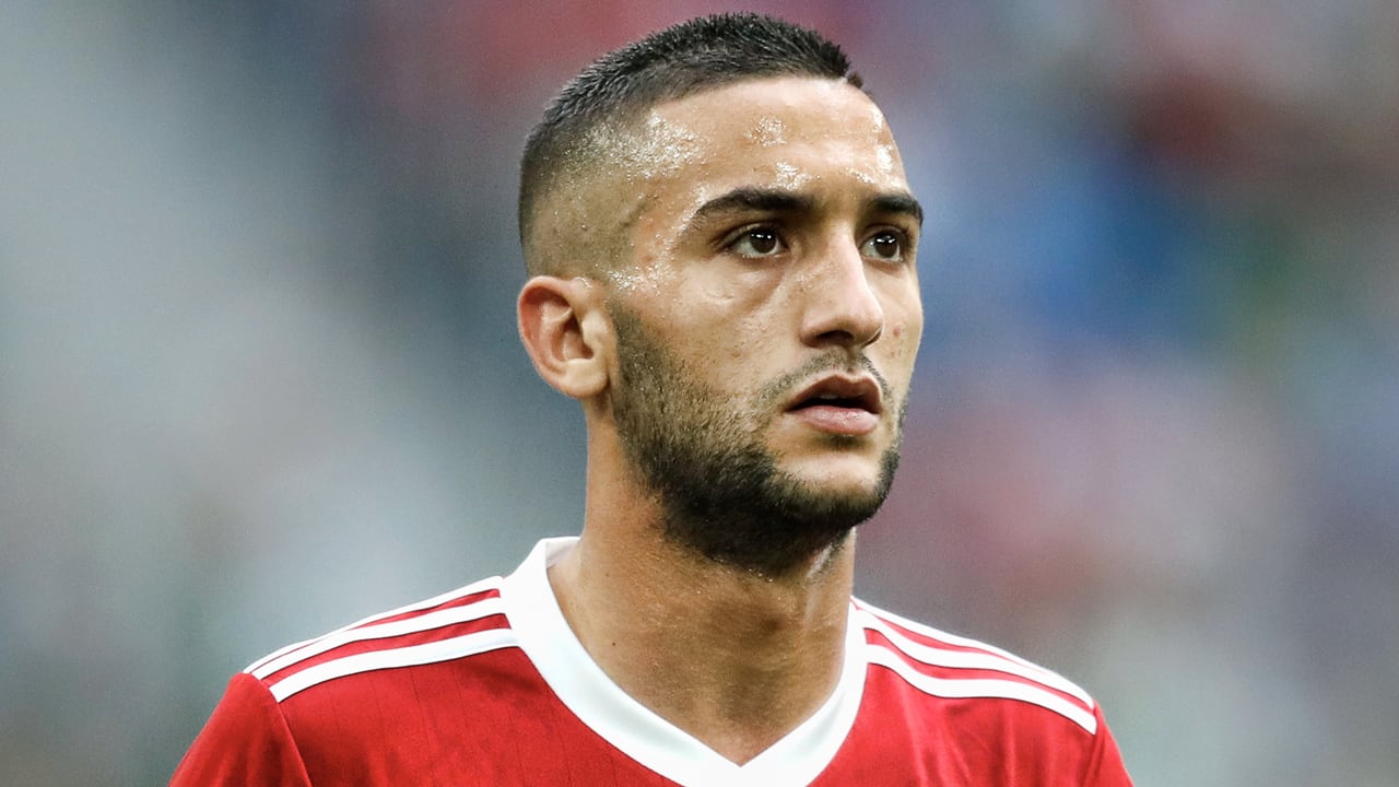 Ziyech schittert ook in shirt van Marokko