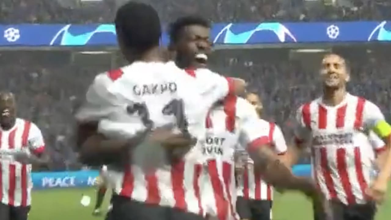 Videogoal: Sangaré zet PSV op voorsprong in play-offs CL tegen Rangers