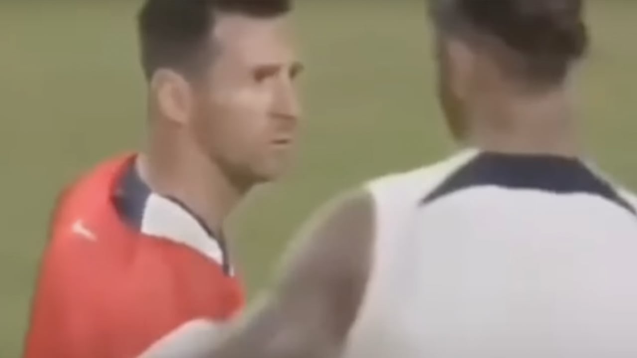 Video: Messi haalt verhaal bij Sergio Ramos na tackle tijdens training