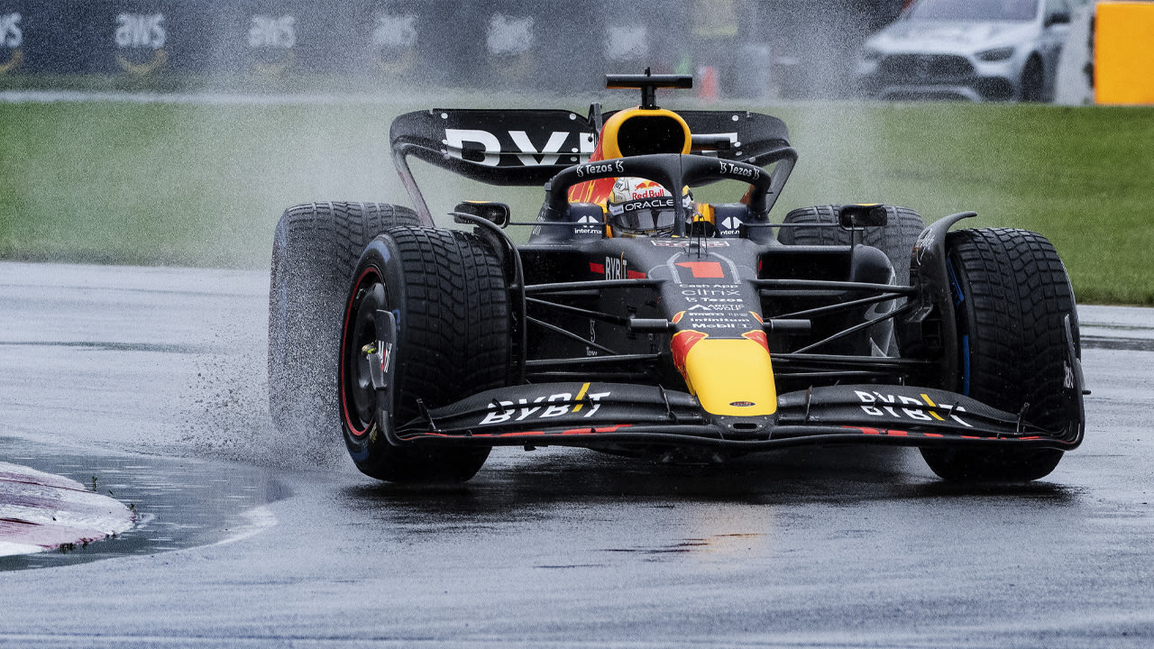 Verstappen tweede in kwalificatie op nat Silverstone