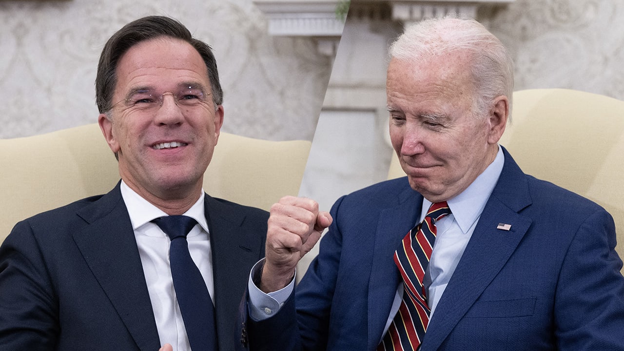 Joe Biden steunt kandidatuur Mark Rutte als NAVO-chef