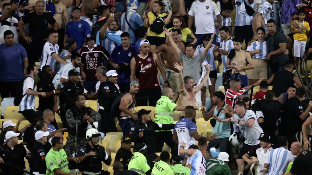 Argentinië wint van Brazilië in een door rellen overschaduwd duel
