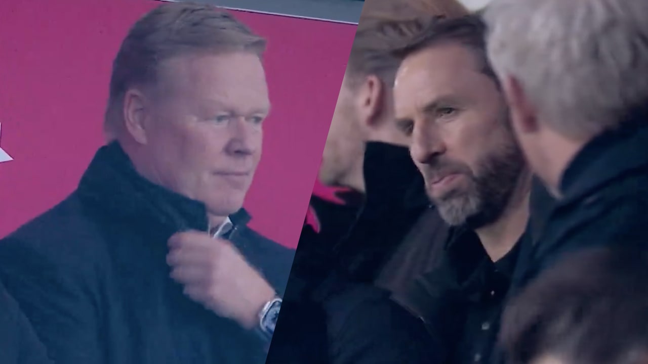 Video: bondscoaches Koeman en Southgate aanwezig bij Ajax - PSV