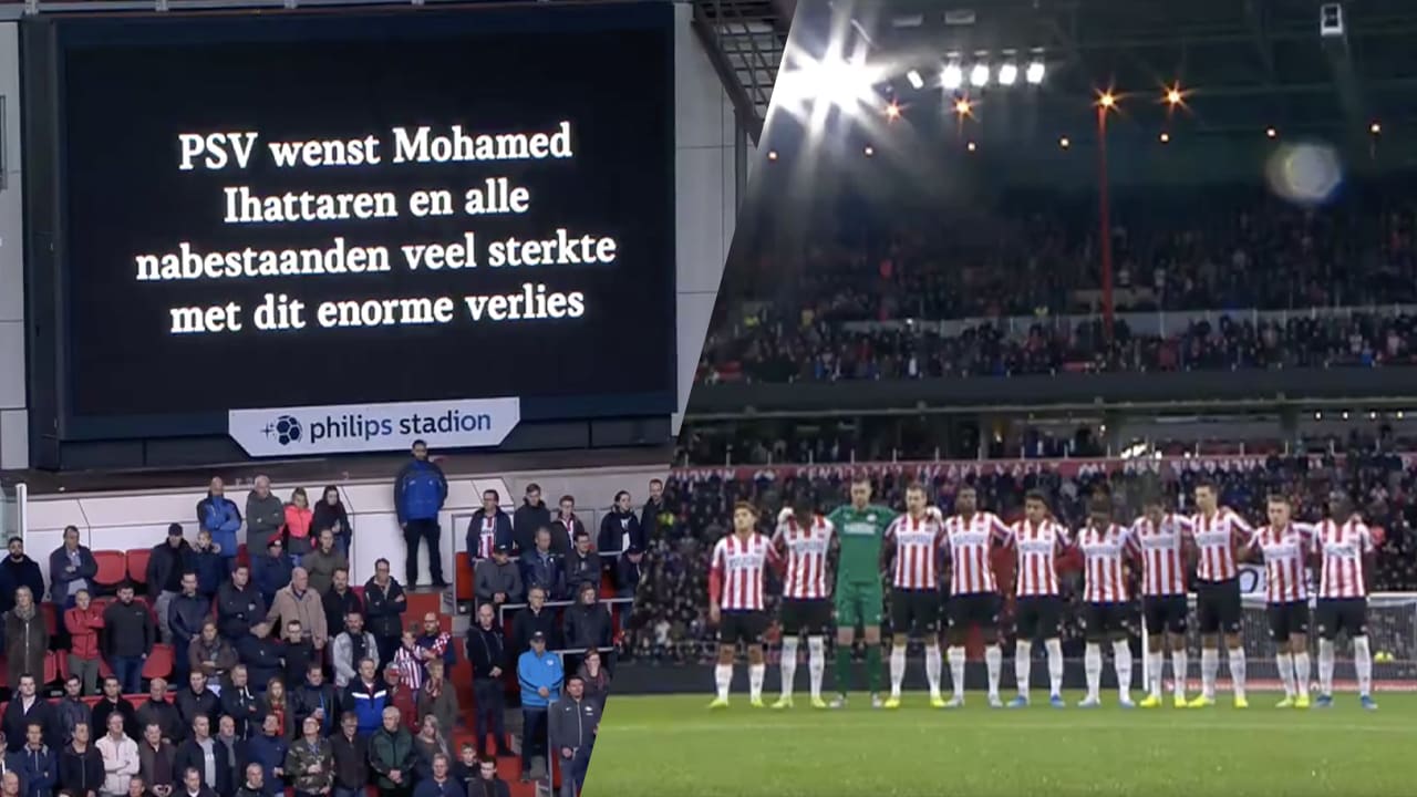 Indrukwekkende minuut stilte bij PSV-VVV voor overleden vader Ihattaren
