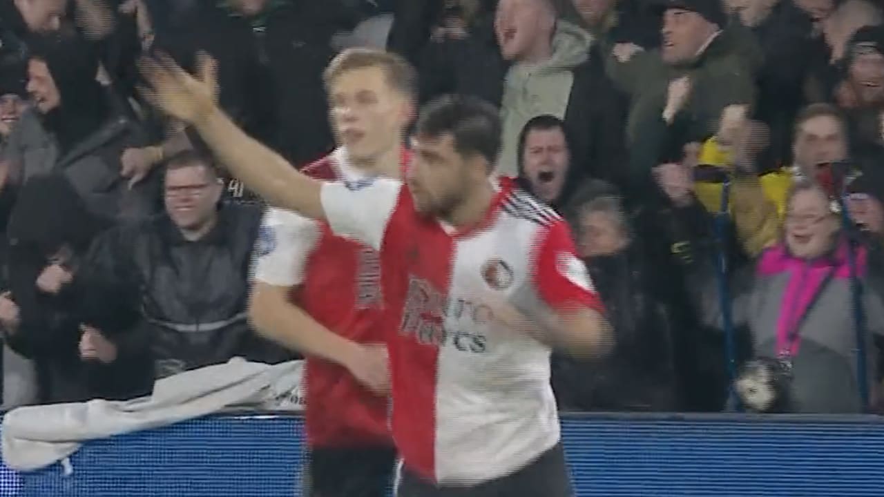 Videogoal: Feyenoord vlak voor rust naast AZ