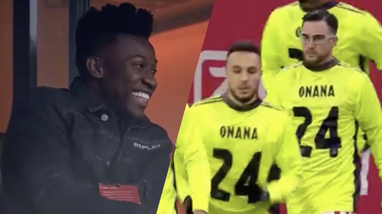 Ajax-spelers steken Onana hart onder de riem met 'Onana-shirts'