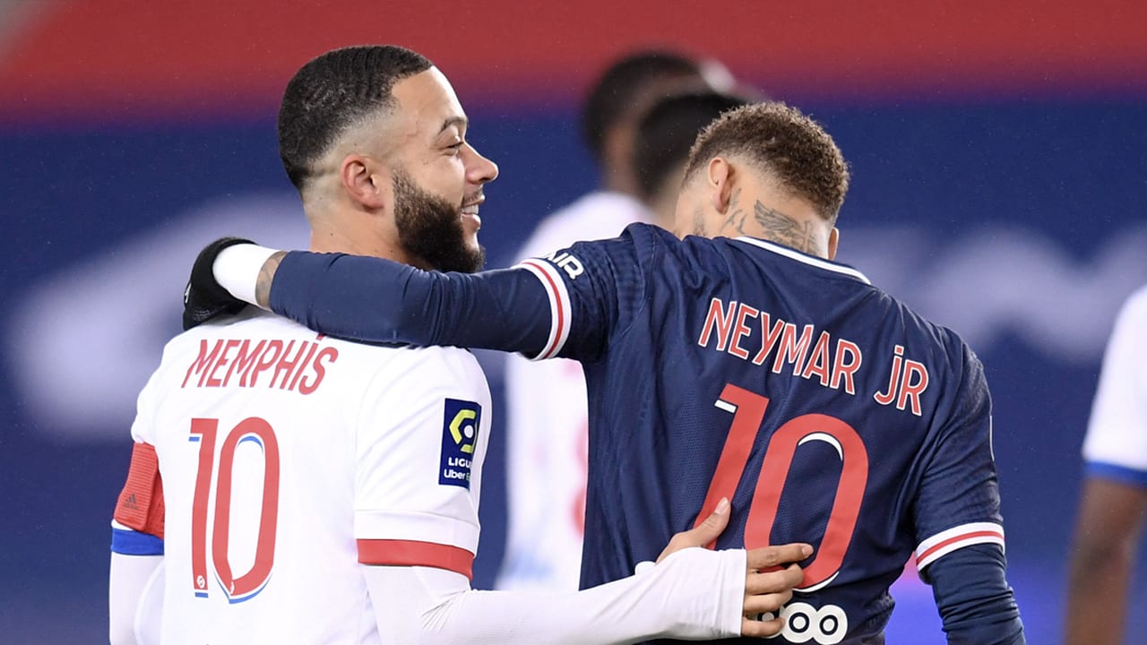 Aanvoerder Memphis wint met Lyon topper tegen PSG