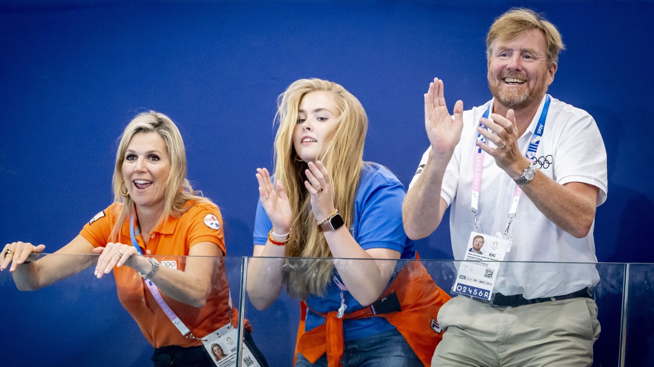 Koninklijke familie ziet Nederlandse waterpolosters winnen van China op Olympische Spelen