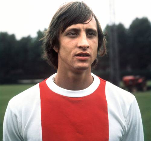 Standbeeld en stadion Cruijff in Barcelona