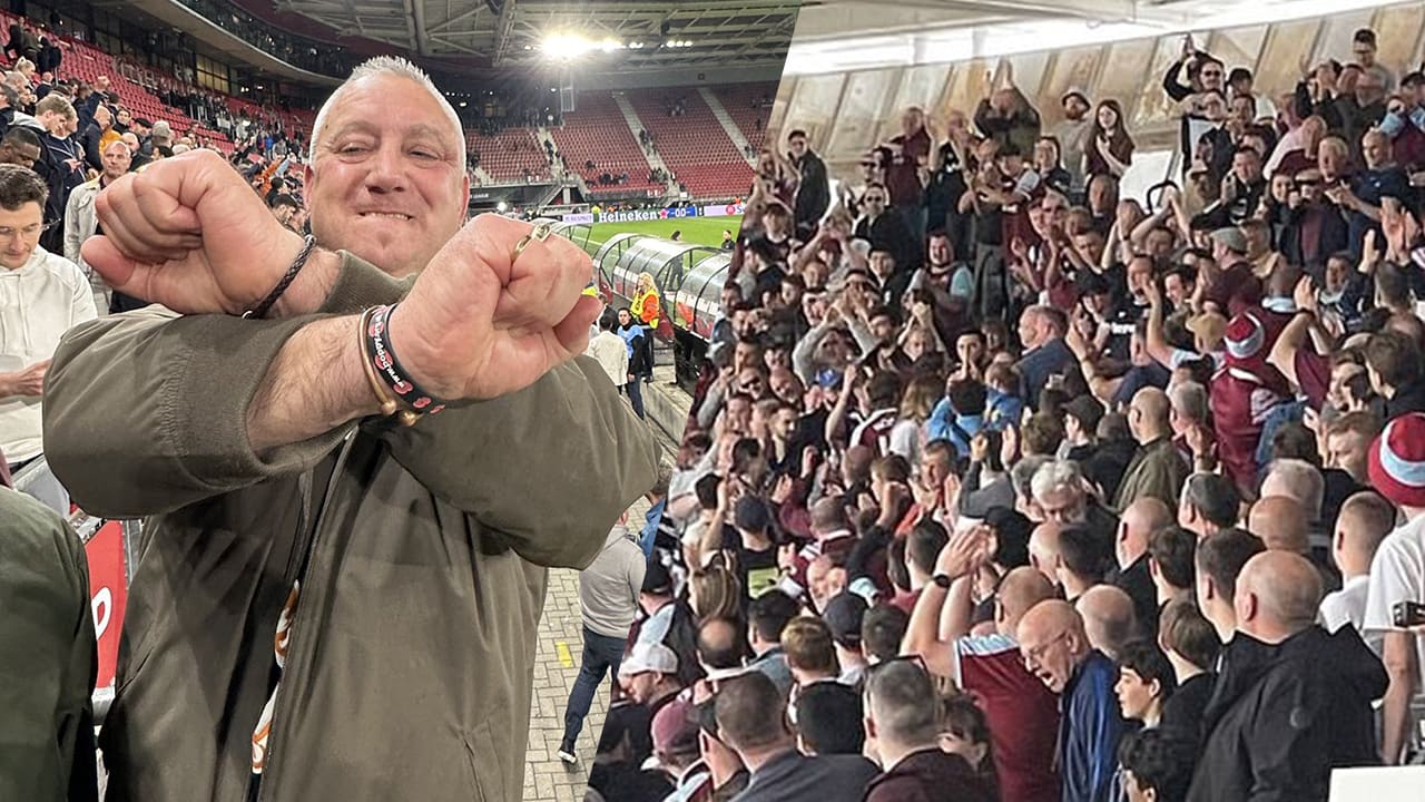 West Ham-fan Knollsy krijgt staande ovatie in Londen voor wegslaan van AZ-hooligans