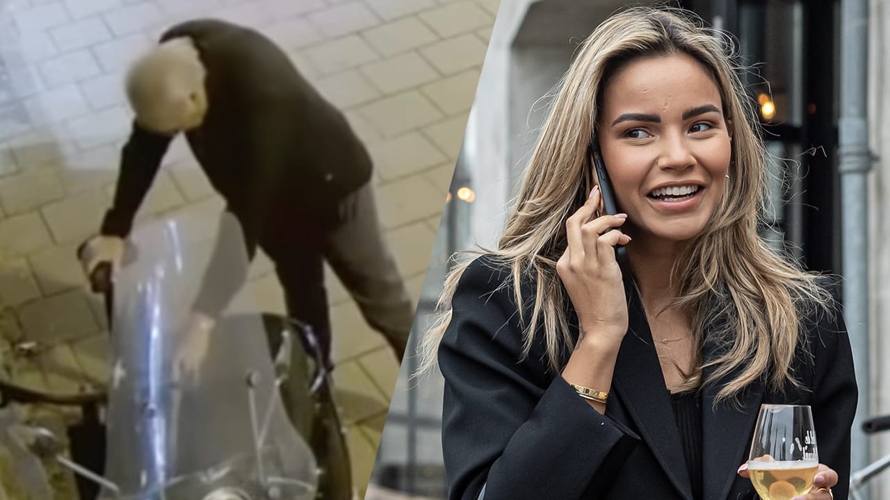 VIDEO: poging tot jatten van fiets Monica Geuze gaat he-le-maal mis voor bezopen man