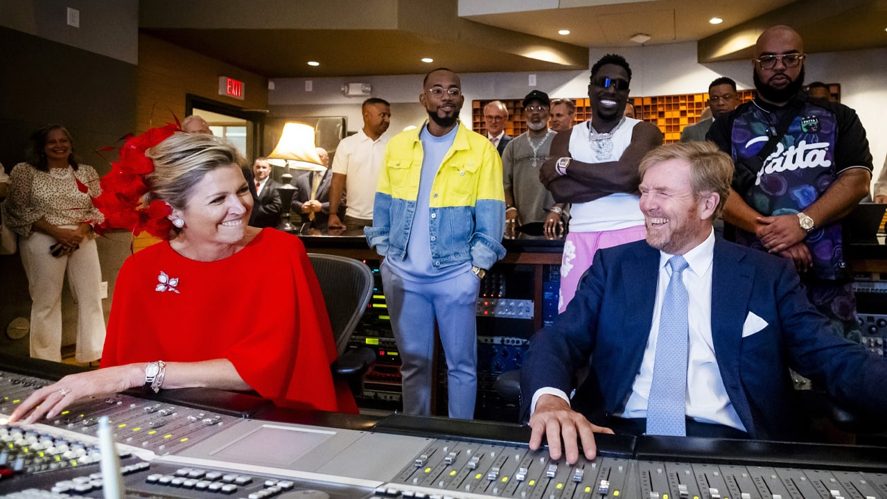 Koningspaar leert muziek produceren van hiphoppers in Atlanta