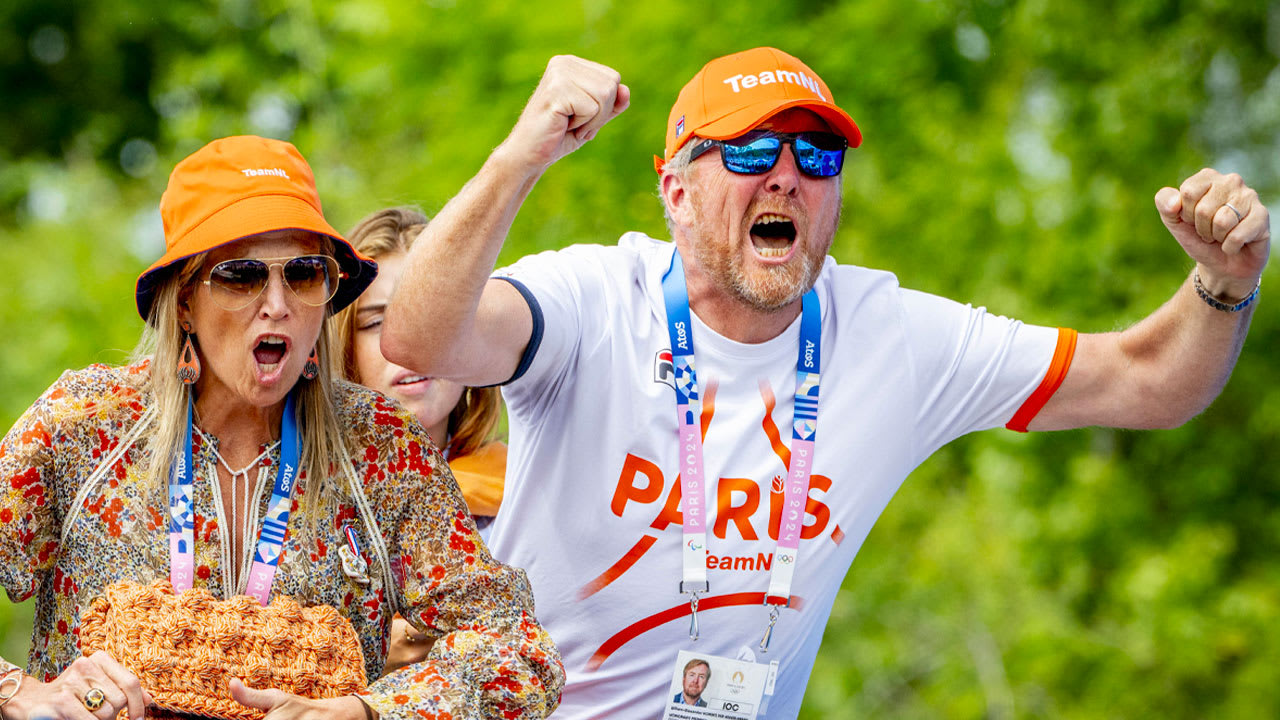 Koningspaar trots op atleten: 'Nederland pakt de ene historische medaille na de andere!'