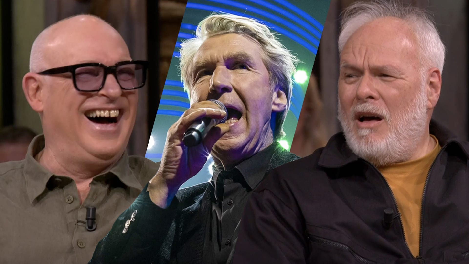 Nico Dijkshoorn doet imitatie van Frank Boeijen; René geniet zichtbaar