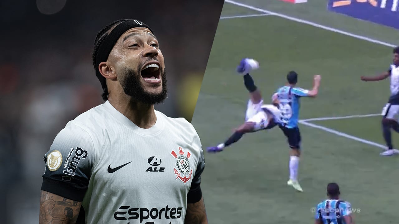 Videogoal: Memphis Depay sluit seizoen af bij Corinthians met fraaie omhaal