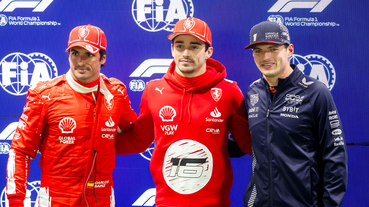 Leclerc pakt pole in GP Las Vegas, derde tijd Verstappen