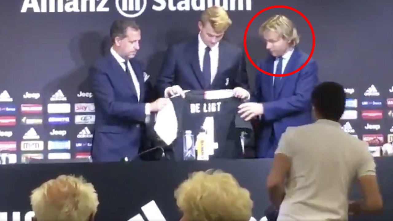 Hansie Hansie doet shirtpresentatie De Ligt bij Juve 