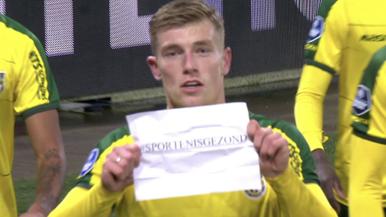 Flemming spreekt zich uit voor amateursport na goal tegen AZ: 'Sporten is gezond'