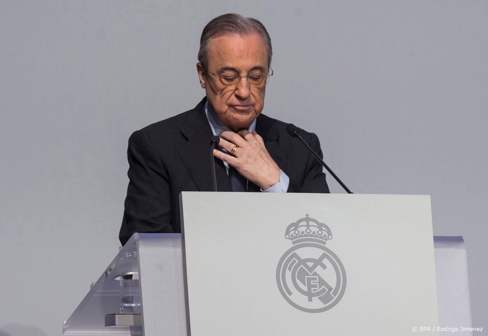 Real Madrid-voorzitter Perez: 'Clubs kunnen niet uit Super League stappen'