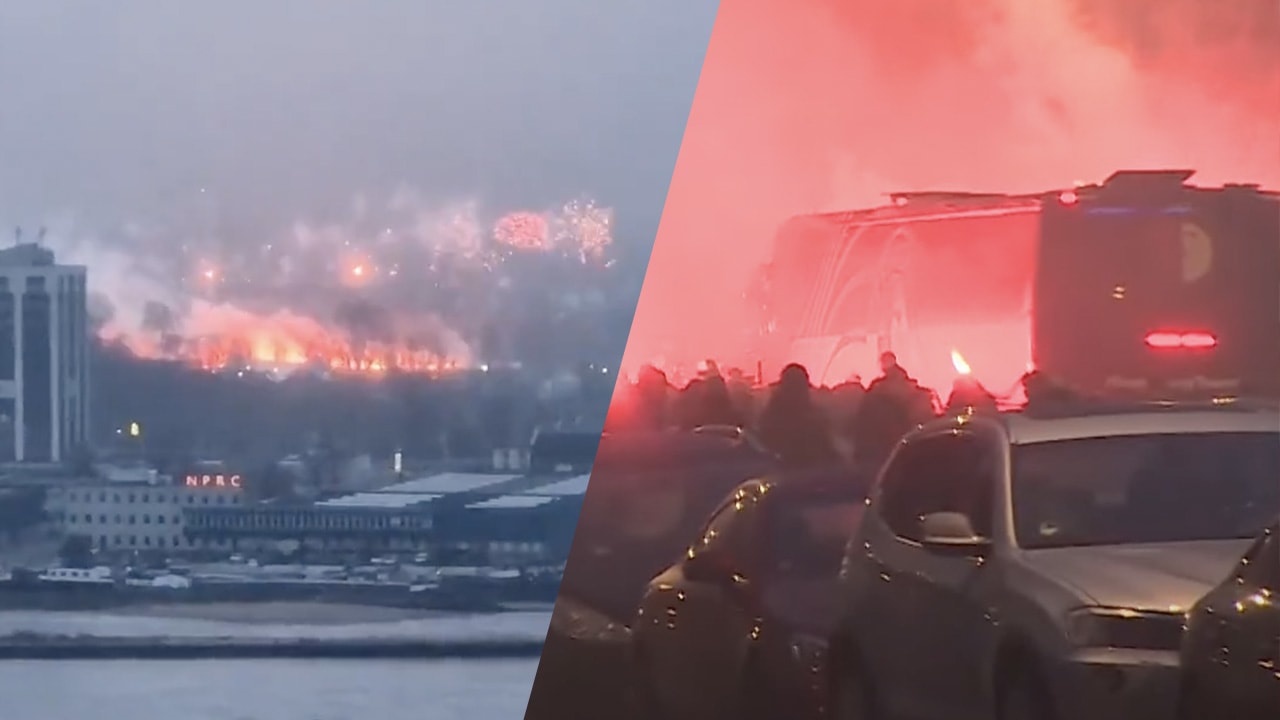 Video: Feyenoord-spelersbus groots onthaald na historische zege op Ajax 