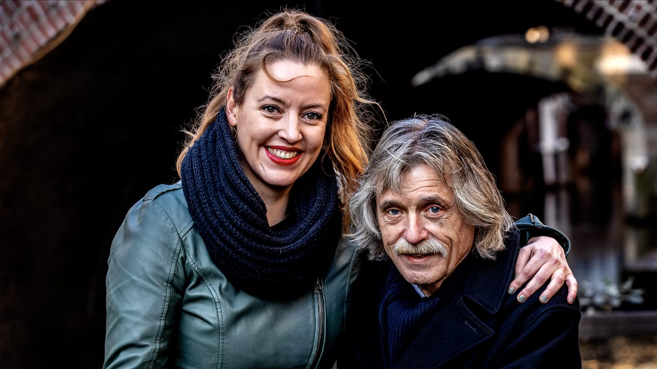 Marieke Derksen deelt heerlijke foto van Johan met hond Cuby